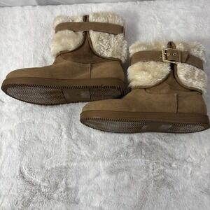Guess Cognac Tan Aussie Faux Fur Lined Womens 8.5 Med Boots